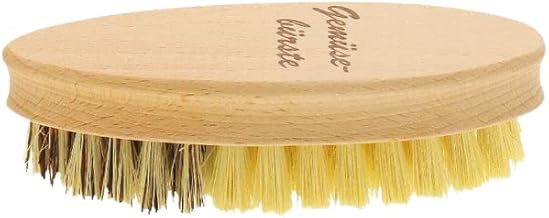 teemando® Vegetable Brush, Cleaning Brush Made of Beech Wood with Natural Bristles in 2 Degrees of Hardness