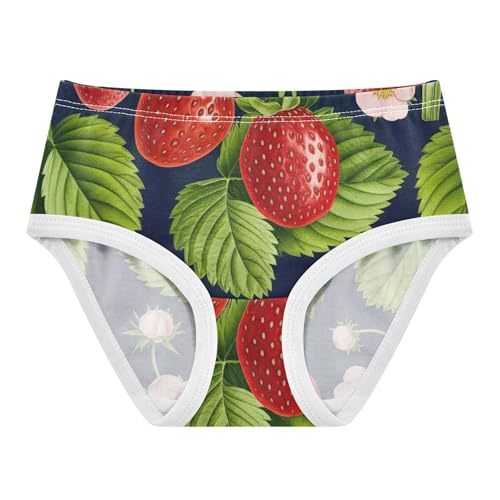 Cotton Toddlers Underwear Floral Cartoon Strawberries Pink Floral Panties Little Girl Colorful Briefs Undies Kids 2t