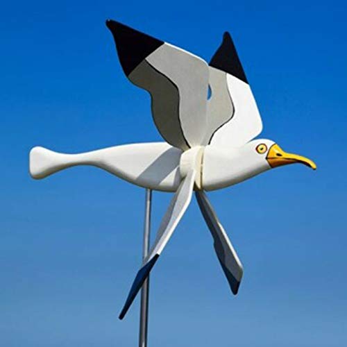 Outdoor Windmill Seagull Wood Windmill Garden Courtyard Farm Decor Garden Wind Spinner Lawn Decor Pinwheels For The Yard Lawn Ornament Wind Mill Decorations Garden Art Wind Sculptures & Spinners, 10" #TOP2
