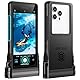 Lanhiem wasserdichte Handyhülle Universelle, Professionelle IPX8 Wasserfeste 15M Tauchen Handytasche [Unterwasser Touchscreen] Case für iPhone Samsung Google Xiaomi und 4.7-6.9’’ Handy, Schwarz