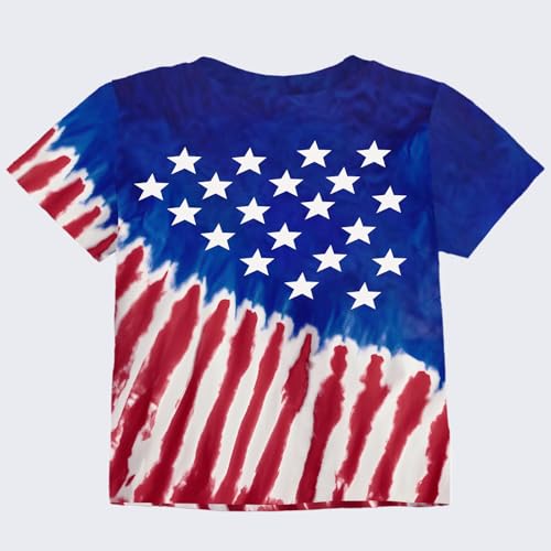 JNC Kids 4th of July Shirt Boys/Girls American Flag T-Shirt Toddler Patriotic Tops Tee Independence Day Clothes 20252