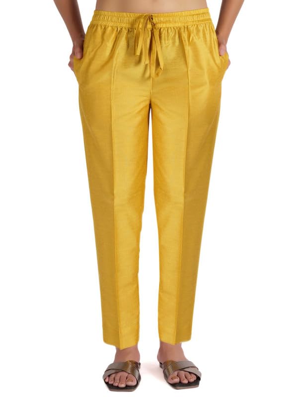 Image of Trouser Pants for Women,Stylish Trousers for Woman for Kurti Relaxed & Regular Straight fit Palazzo,Ethnic Bottom Formal Pants for Women Office wear Casual & Daily Use
