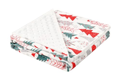 Image of Baby Mink Blanket Red Tree Christmas