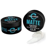 Challenger Matte Cream Pomade Combo | Natural, Shine Free Styling Product | Medium Firm All-Day Hold | Travel Friendly Water Based Hair Gel | For All Hair Types | 3oz and 1.5oz Jars