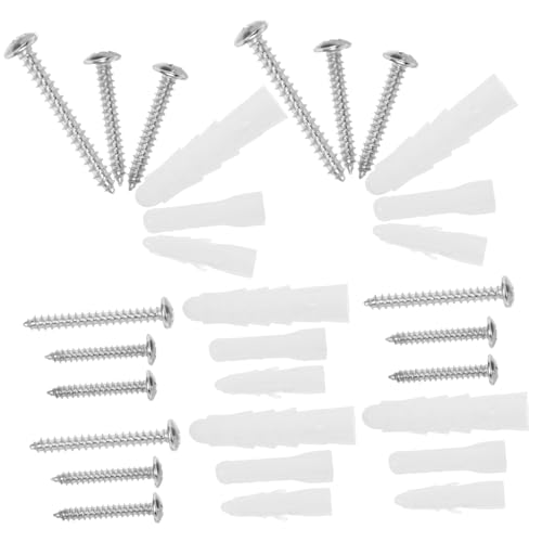 Unomor Self Drilling Screws and Anchors for Drywall Square Expansion Tube Mounting Anchors Screw Set