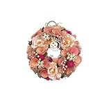 ［ 2025年 mamawreath A ］母の日 ギフト フラワーリース おしゃれ リース 玄関用 プレゼント 永遠の意味 Mサイズ:25cm(直径)×6cm(厚み) (ミニムーンピンク (W-009-M))