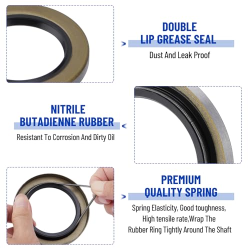 Image of 4 Sets 25580 14125A Boat Trailer Axles Bearing Kits | with Grease Seals,Spindle Nuts, 2.72 inch Dust Caps and Rubber Plugs, Cotter Pins for 5200-7000 lb.Tandem Axles #D42 Spindle
