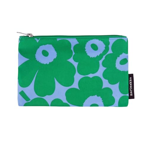 [マリメッコ] marimekko KAIKA MINI UNIKKO ウニッコ フラットポーチ メイクポーチ 075748-560 ライトブルー×グリーン [並行輸入品]
