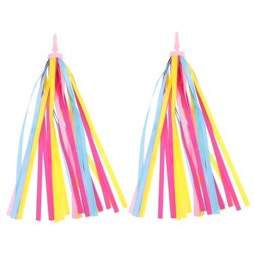 Gadpiparty 用自転車ハンドルバータッセルストリーマー カラフルなポリエステル製スクーターテープ 飛ぶ装飾アクセサリー 自転車三輪車対応