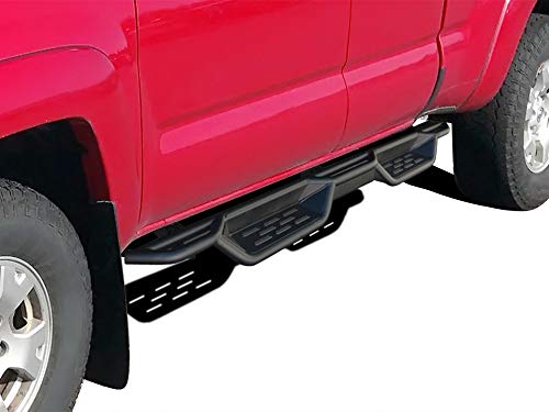 Barras laterales tubulares negras para Toyota Tacoma 2005-2023 miniatura 1