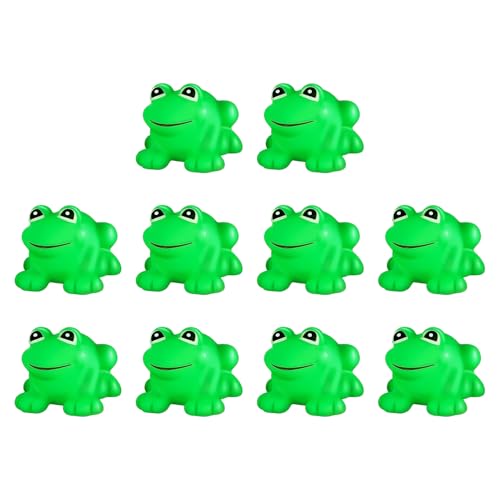 Ranas de goma, juguete de baño de rana,Lindo juguete de baño de rana chillido flotante - Decoración en miniatura para la bañera de la bañera Natación de ducha 10x Garden Landscape Aroom Premios de car