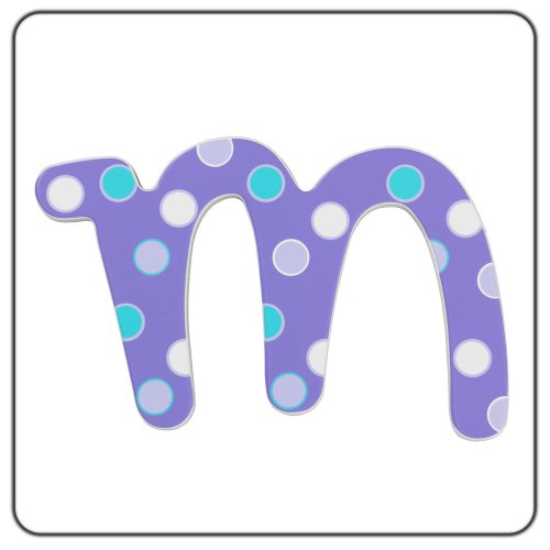 6-Inch Wall Hanging Wood Letter Dreamy Pattern Lower Case m image 2