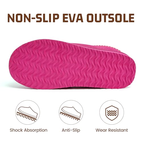 Image of Women's Slippers Fuzzy Cozy Short Ankle Shoes Indoor and Outdoor Mules Furry Warm House Slippers for Woman Cute Fluffy Clogs