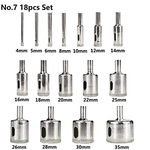 Broca recubierta de diamante 3-60 mm para vidrio azulejo mármol miniatura 2