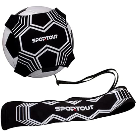 Sportout Soccer/Volleyball Training Equipment Aid, Solo Soccer Trainer, Football Accessories with Adjustable Waist Belt for Kids Adults, Perfect Soccer/Volleyball Gift Cover