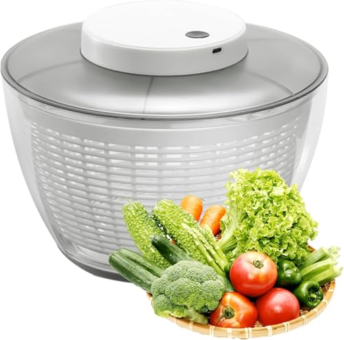 La Mejor Lista de Centrifugadora Dace de esta semana. 48 Centrifugadora de Ensalada,4.5Litros Grande,Escurridora de Verdura y Secadora,Secador de Lechuga,Azón Contenedor Doble Separable para Alimentos,Centrifuga de Verduras Rápido y...