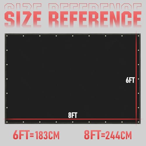 Image of YESWELDER Heavy Duty Silicone Coating Fiberglass Welding Blanket, 6 x 8ft Fireproof Insulation Blanket, 1 /3 inch(8mm) Thickened Weld Cover with Grommets, Thermal Resistant Welding Curtain Mat Grill