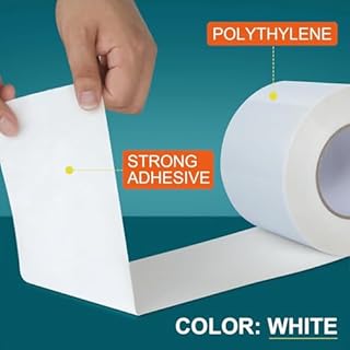 Golden Fox Vapor Barrier Tape, 2 Pack 4'' x 180' Roll, 9 Mil White Polyethylene Moisture and Vapor Barrier Seam Tape for Crawl Spaces, Marine Use, Insulation Tape, Underlayment & More, Waterproofing