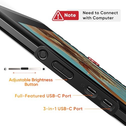 Image of XPPen 13.3 inch Drawing Tablet with Screen-Artist13.3 Pro V2 16384 Pressure Pen, 8 Shortcut Keys & Red Dial for Digital Art, Graphic Designer, Animation | Mac, PC, Android Compatible | Beginner to Pro