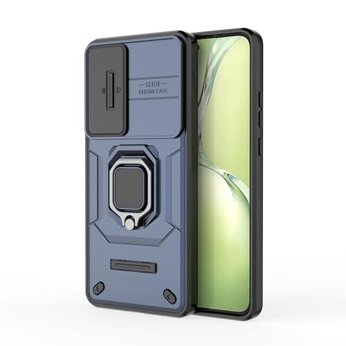 Image of Thermoplastic Polyurethane Camshield Pro Case With Slide Camera Protection And Ring Stand Bumper Back Case Cover For Oppo K12X 5G (Blue)