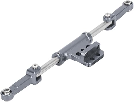 1/10 Rc Hydraulic Steering Link,Metal Full Hydraulic Steering Cylinder Link Upgrade for 1/10 RC Crawler SCX10 Land Rover Defender D90 D110 4WD Yota ll Axle DIY Parts Titanium