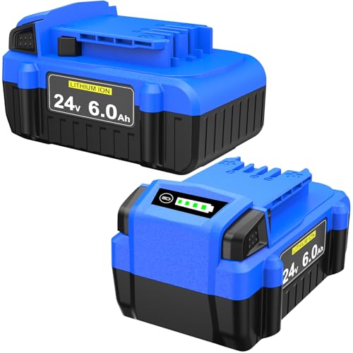 JGSPJ 6.0Ah Battery Replacement for Kobalt 24V Battery Lithium Ion KB624-03 KB524-03 KB424-03 Compatible with Kobalt 24 Volt Max Power Tools 2Packs