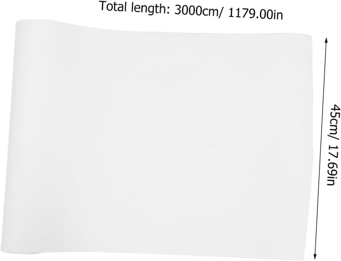 jojofuny 30m Craft Paper Roll White Kraft Paper Recyclable Wrapping for Moving Flower Wrapping
