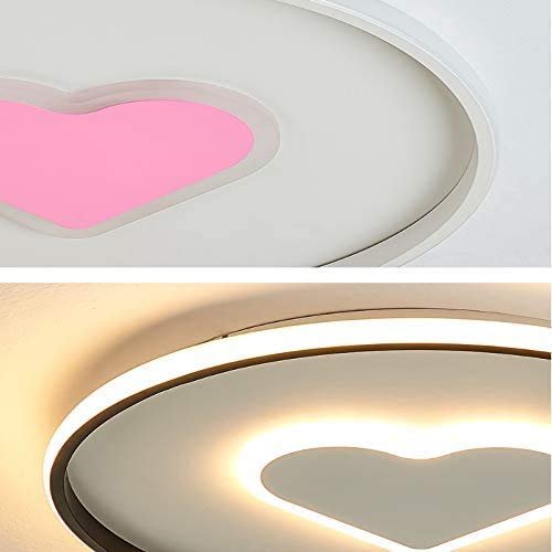 Lampa sufitowa LED Możliwość przyciemniania Lampa sufitowa w kształcie serca Pilot Lampa do salonu Nowoczesny okrągły akrylowy klosz Sypialnia Pokój dziecięcy Przedpokój Kuchnia Balkon Wewnętrzna