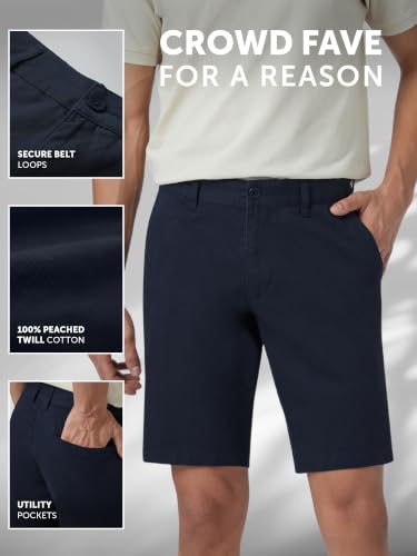 Image of XYXX Men's Element Chino Shorts | Solid Straight Fit | 100% Cotton with Dual Pockets & Plus Sizes