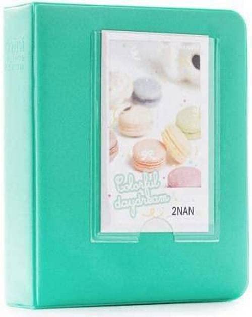 Stela 64 Pockets Mini Photo Album fit to Fujifilm Instax Mini 7s 8 8+ 9 25 26 50s 70 90 Instant Camera & Name Card with 40 Psc Stickers (Green)-image-45