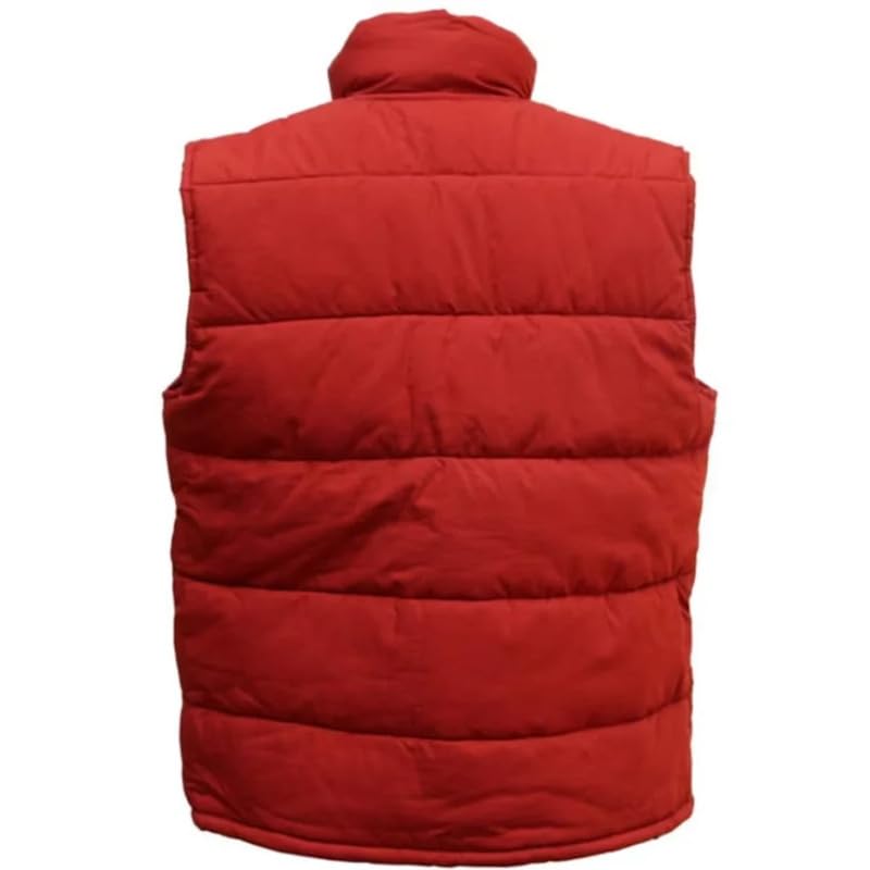 MJ Back To The Future Marty McFly Red Puffer Fox Vest2