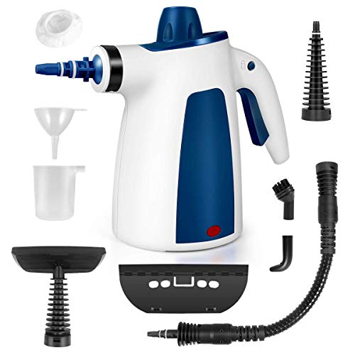Handheld Pressurized Steam Cleaner, All Natural Household Steam Cleaning with 9-Piece Accessory Set