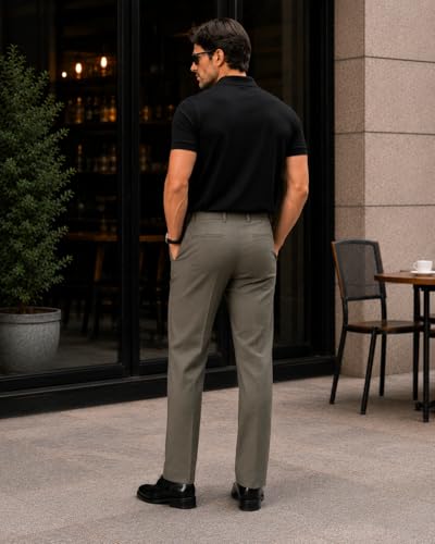 Image of Men's Formal Trouser Pant| Men's Bootcut Important Pant | Men Slim Fit Pants, Straight Fit Formal Trouser | Elegant Styling for Daily Use