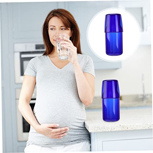 Set de vaso y jarra de vidrio 500 ml color azul miniatura 6
