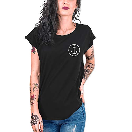 VIENTO Team Femme T-Shirt (Noir, Small)