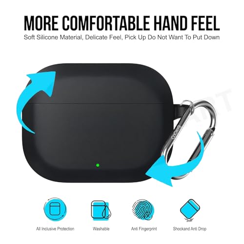 Image of Soft Silicone Case Cover Compatible for OnePlus Nord Buds 3r (2025) -Black