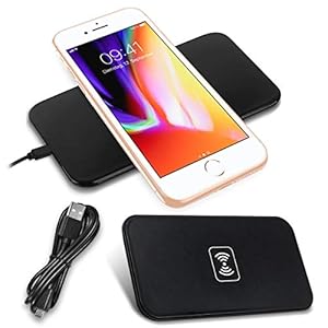 Induktives Ladegerät kompatibel mit Apple iPhone SE 2022 2020 Ladestation Kabellos Qi Charger Wireless Universal Schnellladegerät, Farbe:Schwarz