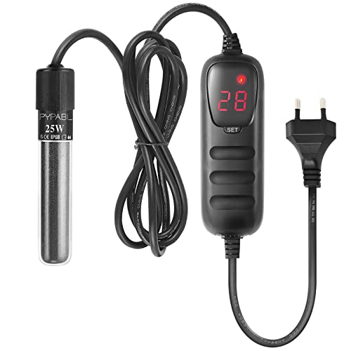 PYPABL Chauffage Submersible pour Aquarium, 25W 50W 100W 300W Mini Chauffage d'Aquarium avec Régulateur de Température Externe, pour Chauffage d'Aquarium de Poissons...