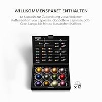 Nespresso Krups Vertuo Next XN910N Kaffeekapselmaschine, Krups Espressomaschine, verschiedene Größen, 5 Tassen, Centrifusion-Technologie, 30s, WLAN, Bluetooth, Mattschwarz – Ansicht 2