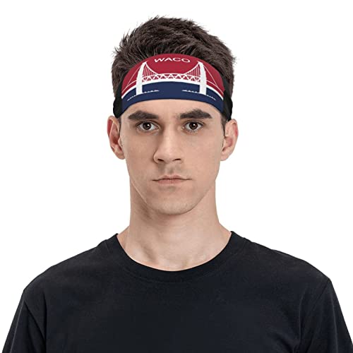 Waco Texas Flag Sweatband for Men Women Sports & Fitness