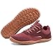 JUJIAOSO Unisex Wide Barefoot Shoes for Men Women Outdoor | Zero Drop | Wide Width Fashion Sneaker Minimalist Walking Shoes(Wine red,Women 12/Men 11)