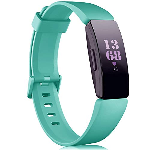 Onedream Compatible para Fitbit Inspire & Inspire HR Correas Mujeres Hombres, Soft Silicona Deportes Pulseras Reemplazo Band Compatible para Fitbit Inspire HR Strap Azul Tiffany L