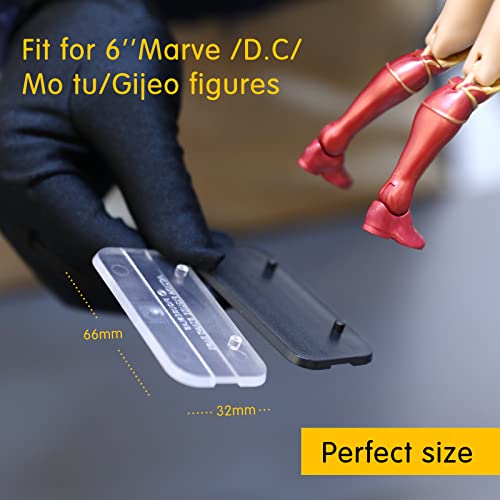 Image of 56Pack 6inch Action Figure Stand Base with Peg, Figures Toy Organizer Support Display Feet Stands, Figuras Holder Accessories, Compatible with 1 /12 Mavel Legends Series /GiJeo Classified