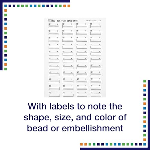 Elizabeth Ward 45 Piece Assorted Portable Diamond Painting Storage and Bead Organizer with 42 Variable Sized Containers, 2 Pack