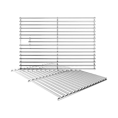 KIKIBRO 15 Inch Grill Cooking Grates Replacement for Broil-Mate 165154 195554, Broil King 986557, 9869-54 9869-57, Signet, Crown, Huntington, Sterling 1155-54, Stainless Steel Grids, 15" D x 25.5" W