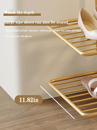 Étagère à chaussures en fer meuble stable peu encombrant