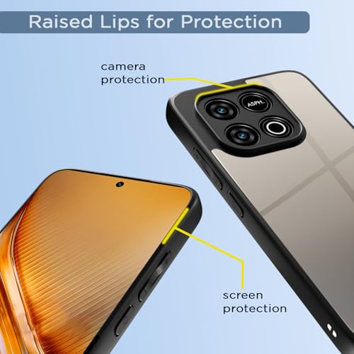 Image of Pikkme Back Cover Compatible with iQOO Neo 10 5G / Vivo Y300 GT 5G Shockproof Sleek Hybrid Armor Bumper Case(Black)