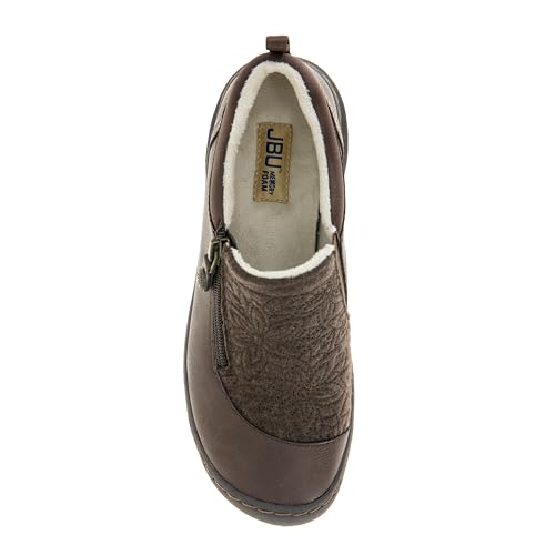 Image of JBU Women's Elodie Comfortable Casual Flexible Arch Support APMA Accepted Side-Zip Walking Flat