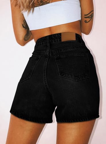 Image of CHICZONE Womens Mid-High Waisted Stretchy Denim Jean Shorts