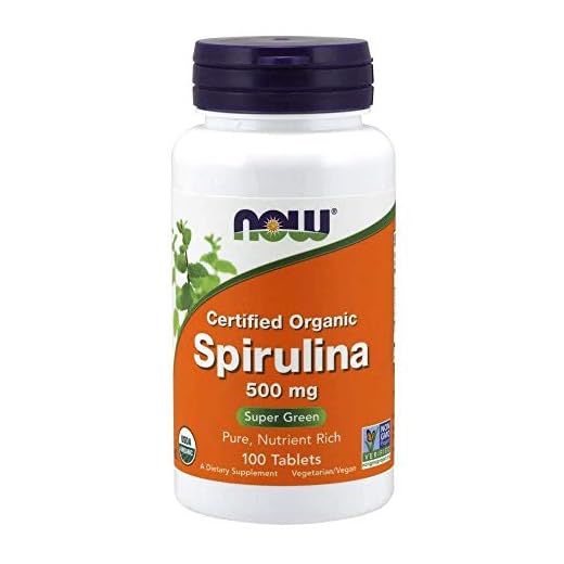 Spirulina Orgânica 500mg (100 tablets) Now Foods